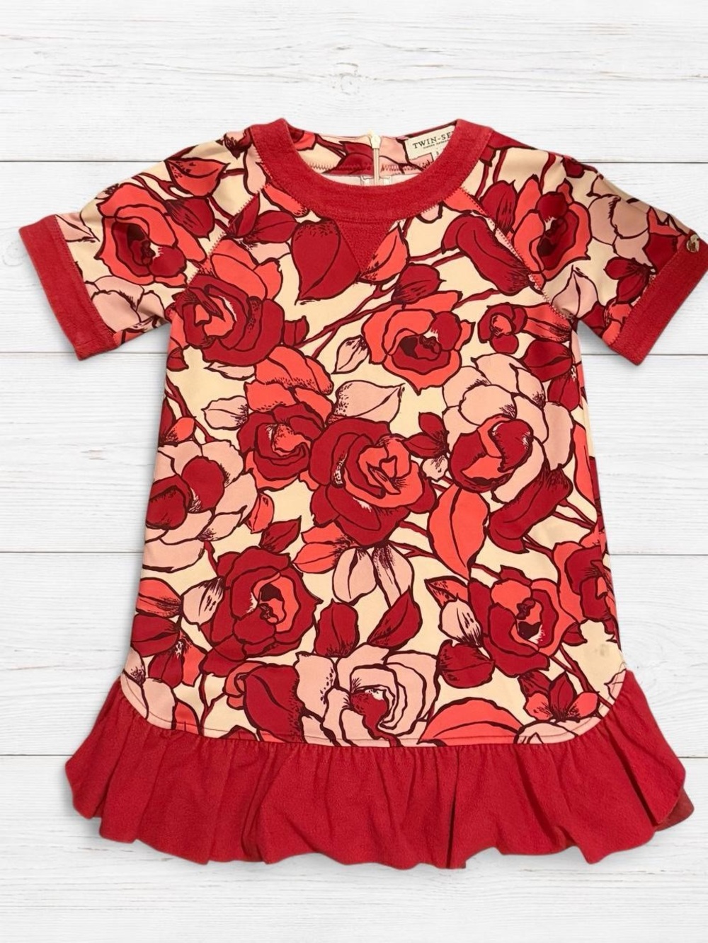 Twin-Set Red Floral Kids Dress
